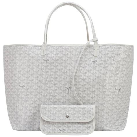 Goyard white tote bag